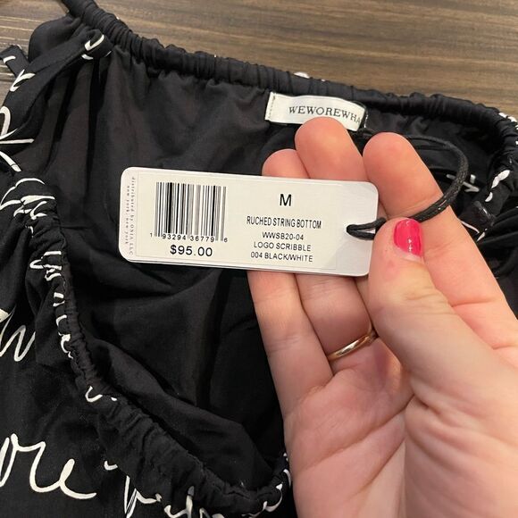 NWT WeWoreWhat Ruched String Bottom Size Medium! - Picture 3 of 7